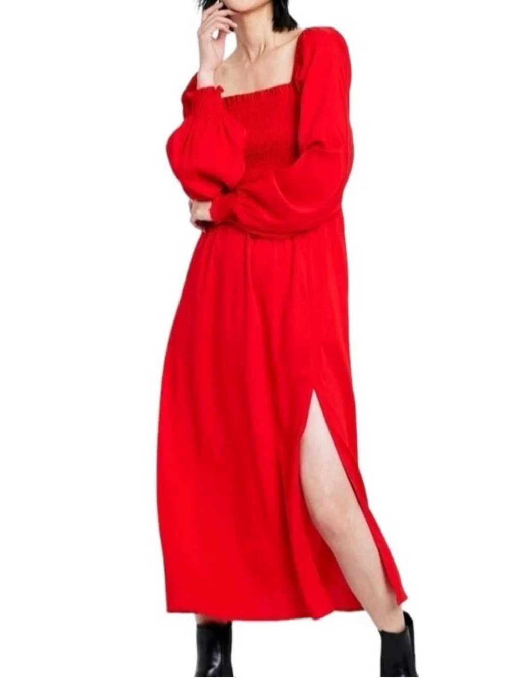 La Linge for Target Bodice Red Midi Dress